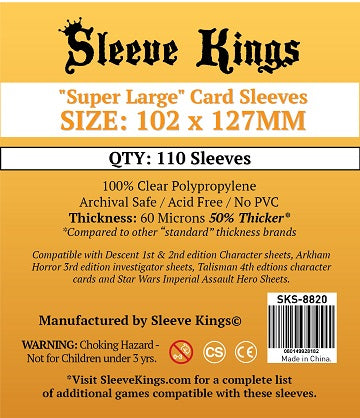 SK 'SUPER LARGE' SLEEVES 102MM X 127MM 110CT | 080149928182
