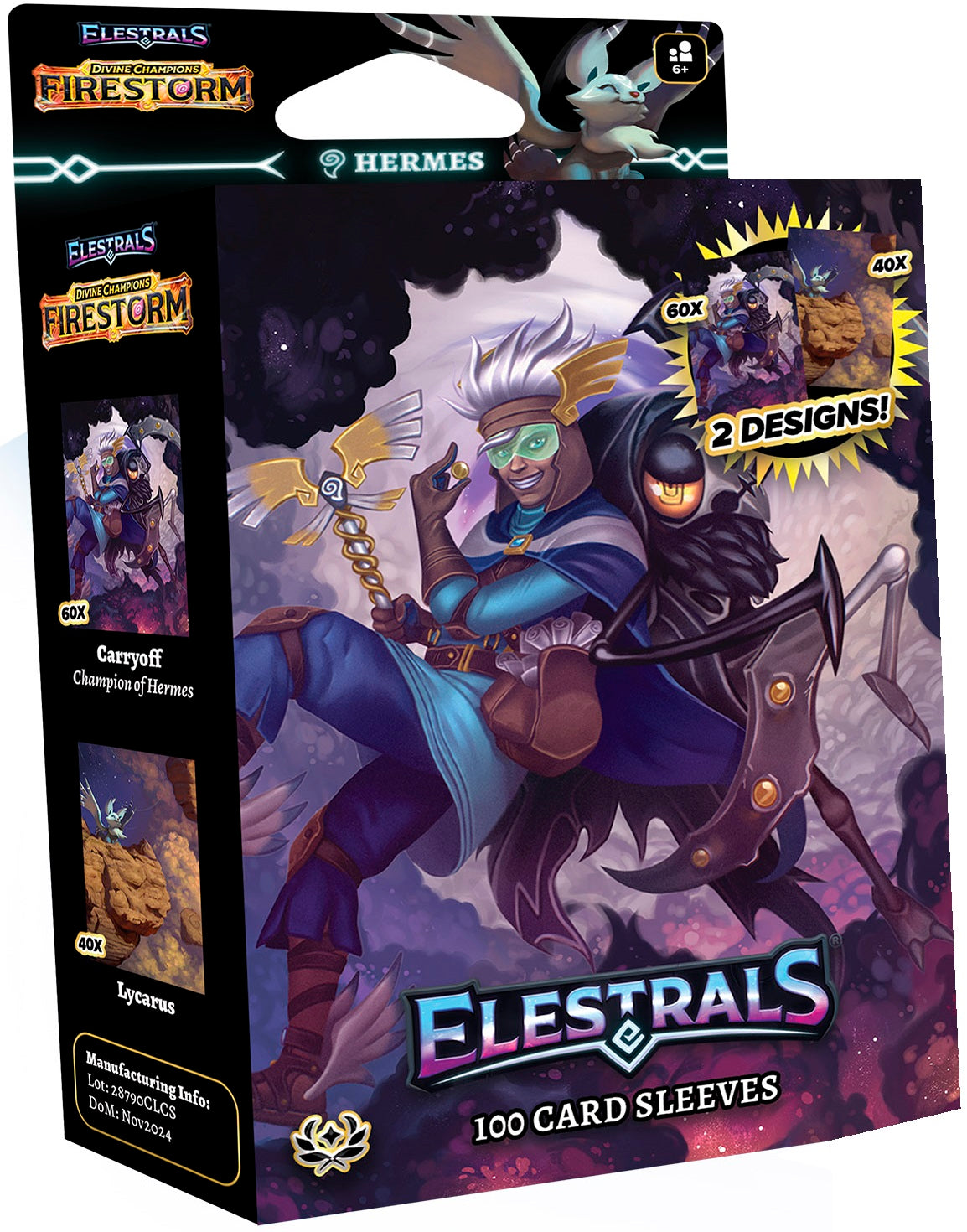 ELESTRALS CARD SLEEVES FIRESTORM CARRYOFF CHAMPION OF HERMES | 810148651374
