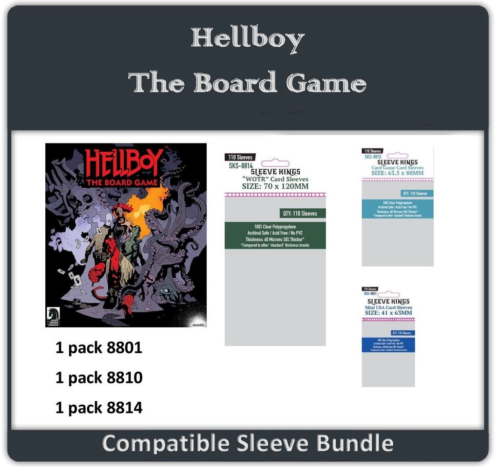 SK SLEEVE BUNDLE HELLBOY THE BOARD GAME | 080149932684