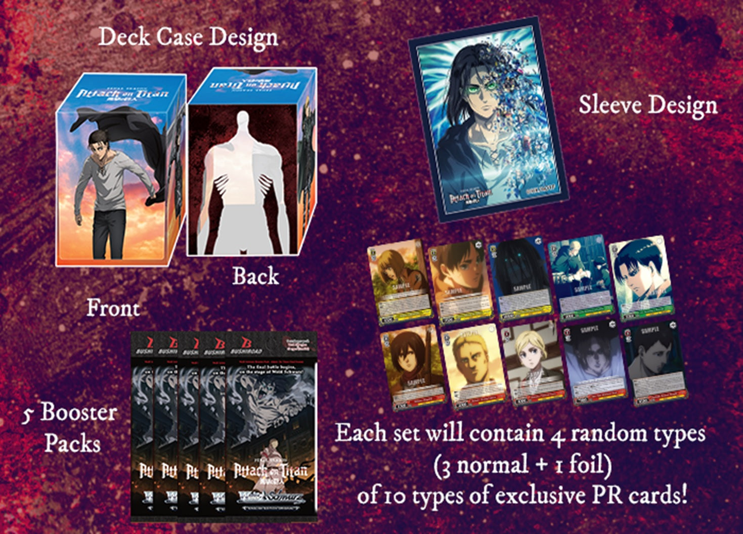 Weiss Schwarz: Attack on Titan Final Season Supply Set | 8885009406891