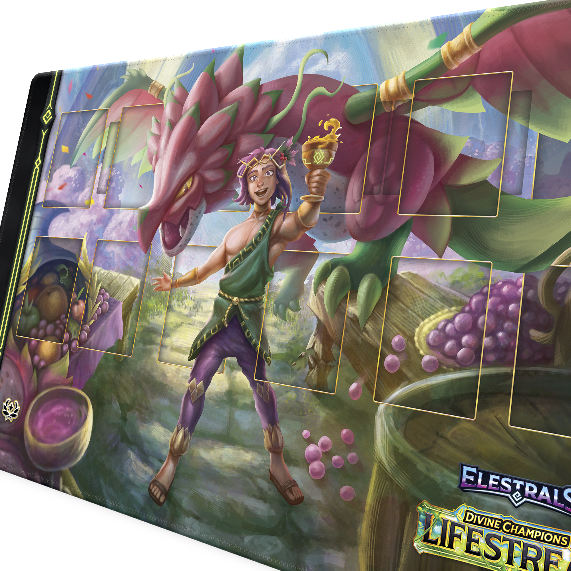 ELESTRALS LIFESTREAM PLAYMAT LADOGON CHAMPION OF DIONYSUS