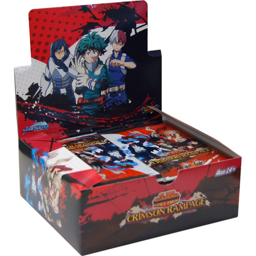 UniVersus CCG: Set 2- My Hero Academia Crimson Rampage Booster Display,  Unlimited(860006917173) | P-Rex Hobby
