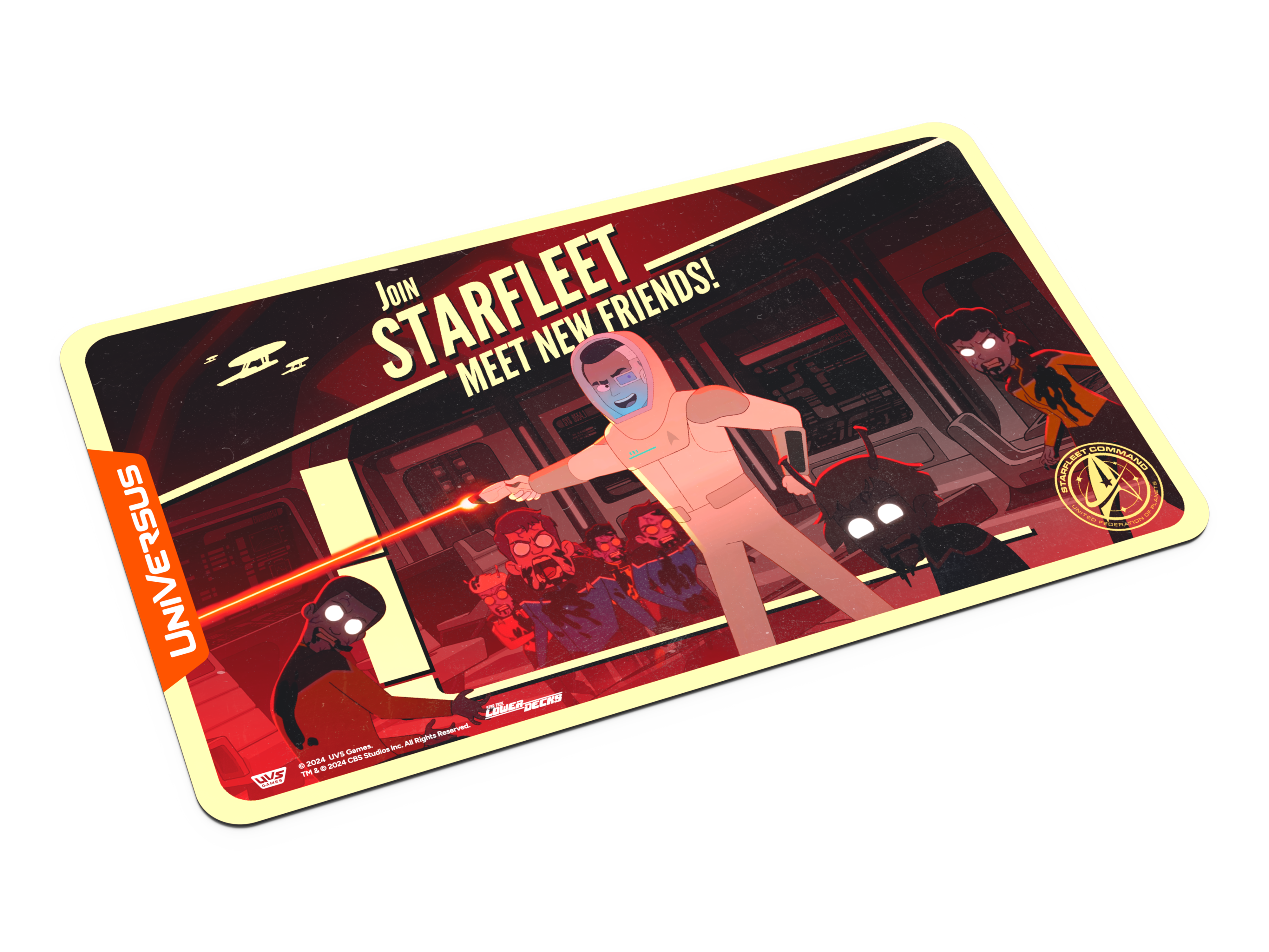 Universus CCG: Star Trek Lower Decks Challenger Series- Rutherford Playmat | 810155271961