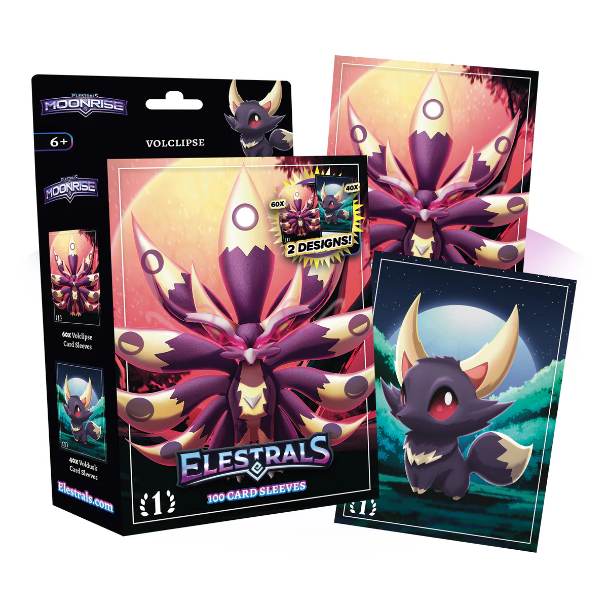 Elestrals: Moonrise- Card Sleeves- Volclipse (60+40 ct) | 810148650865
