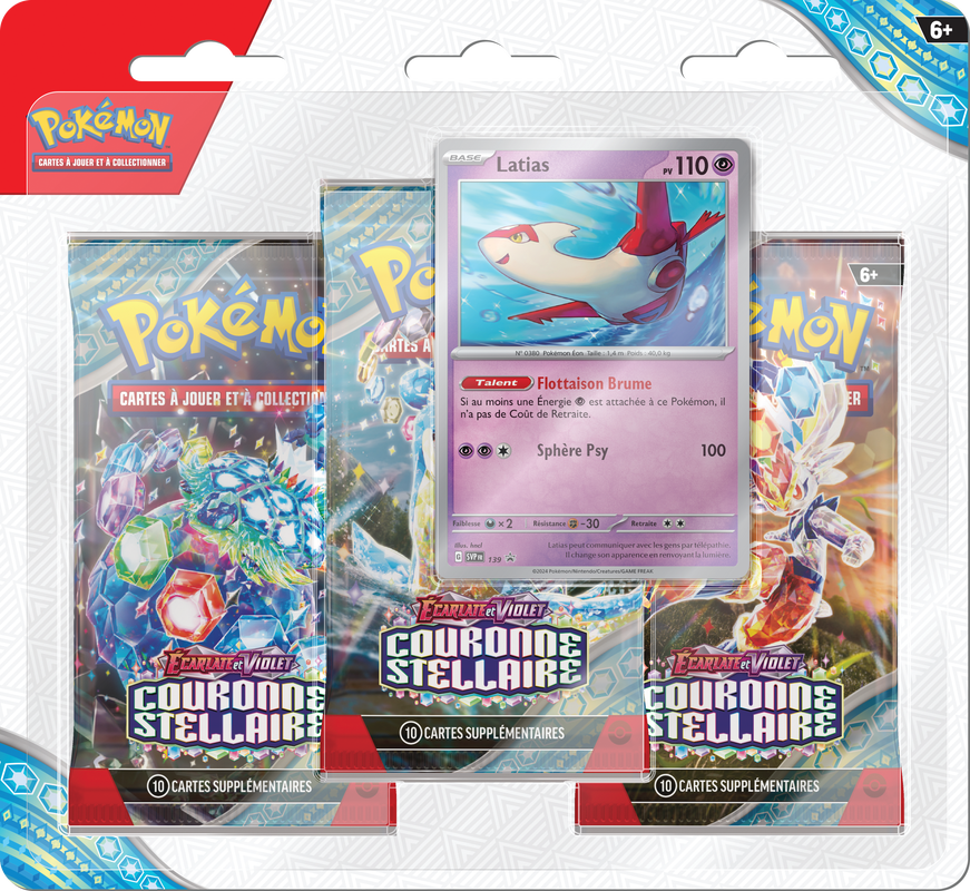 POKEMON FRENCH SV7 STELLAR CROWN 3PK BLISTER | 820650559051