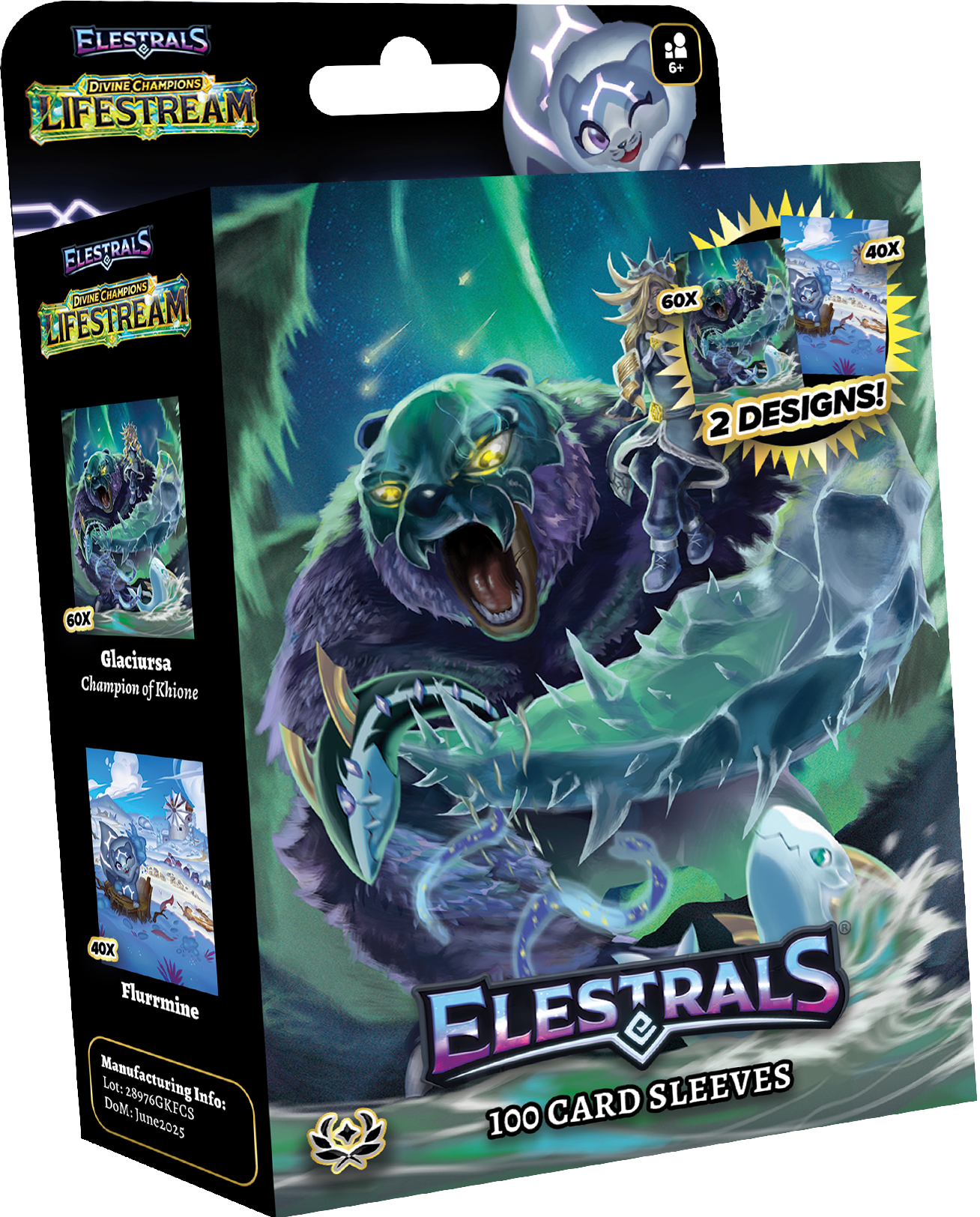 ELESTRALS LIFESTREAM CARD SLEEVES GLACIURSA CHAMPION OF KHIONE