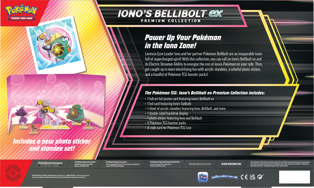 POKEMON IONO’S BELLIBOLT EX PREMIUM COLLECTION | 196214109315