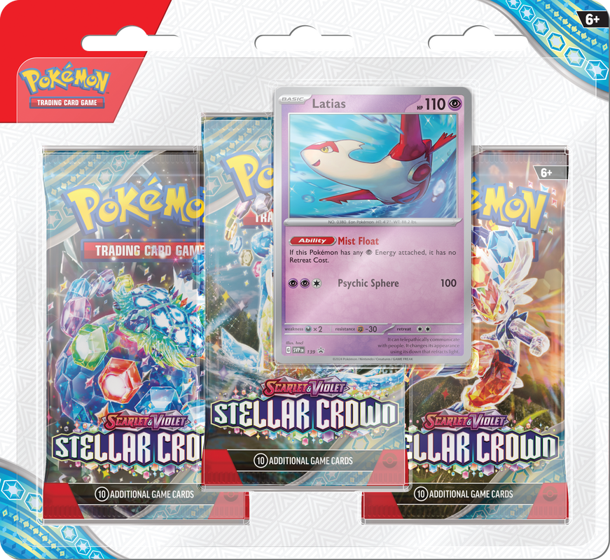 POKEMON SV7 STELLAR CROWN 3PK BLISTER (24) | 820650413056
