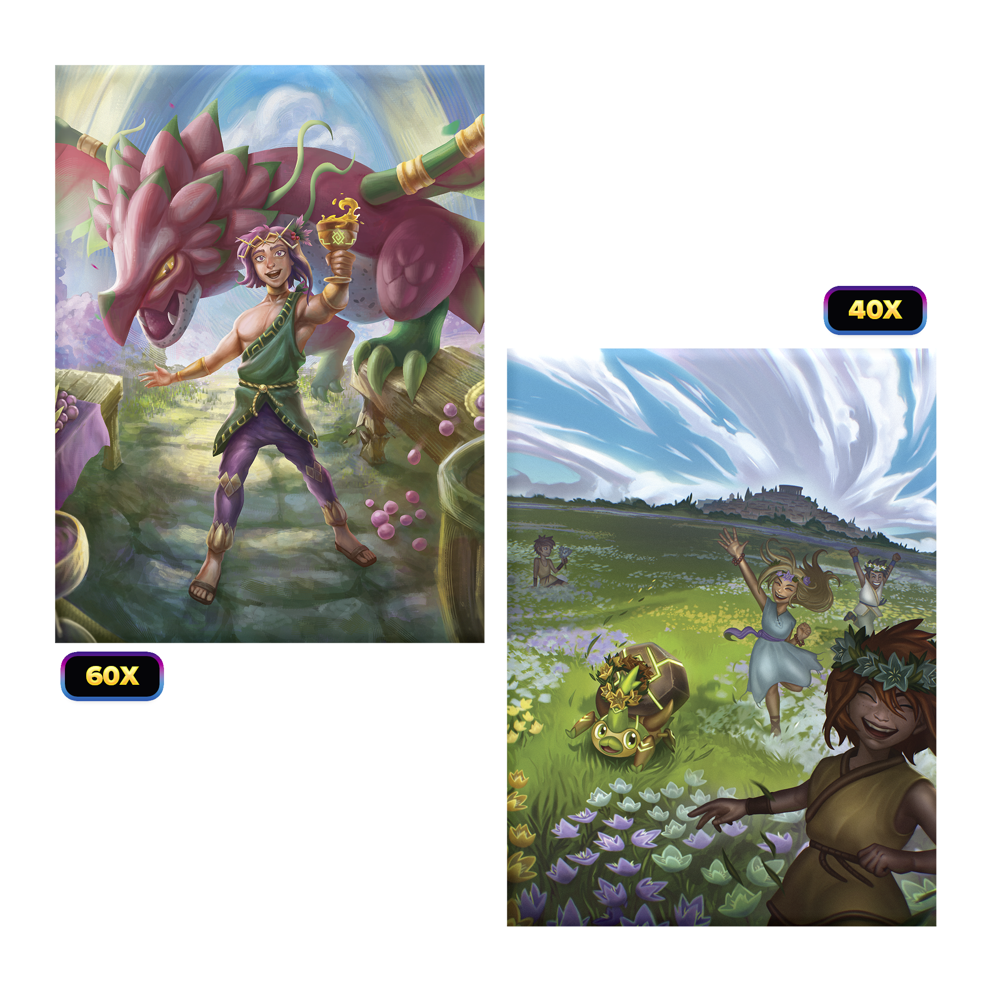 ELESTRALS LIFESTREAM CARD SLEEVES LADOGON CHAMPION OF DIONYSUS