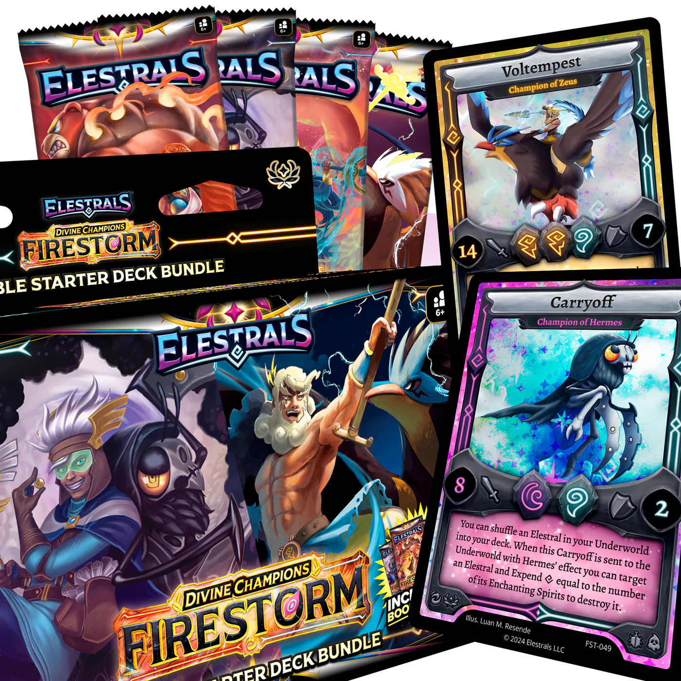 ELESTRALS FIRESTORM HERMES VS. ZEUS DOUBLE STARTER DECK BUNDLE | 810148651244