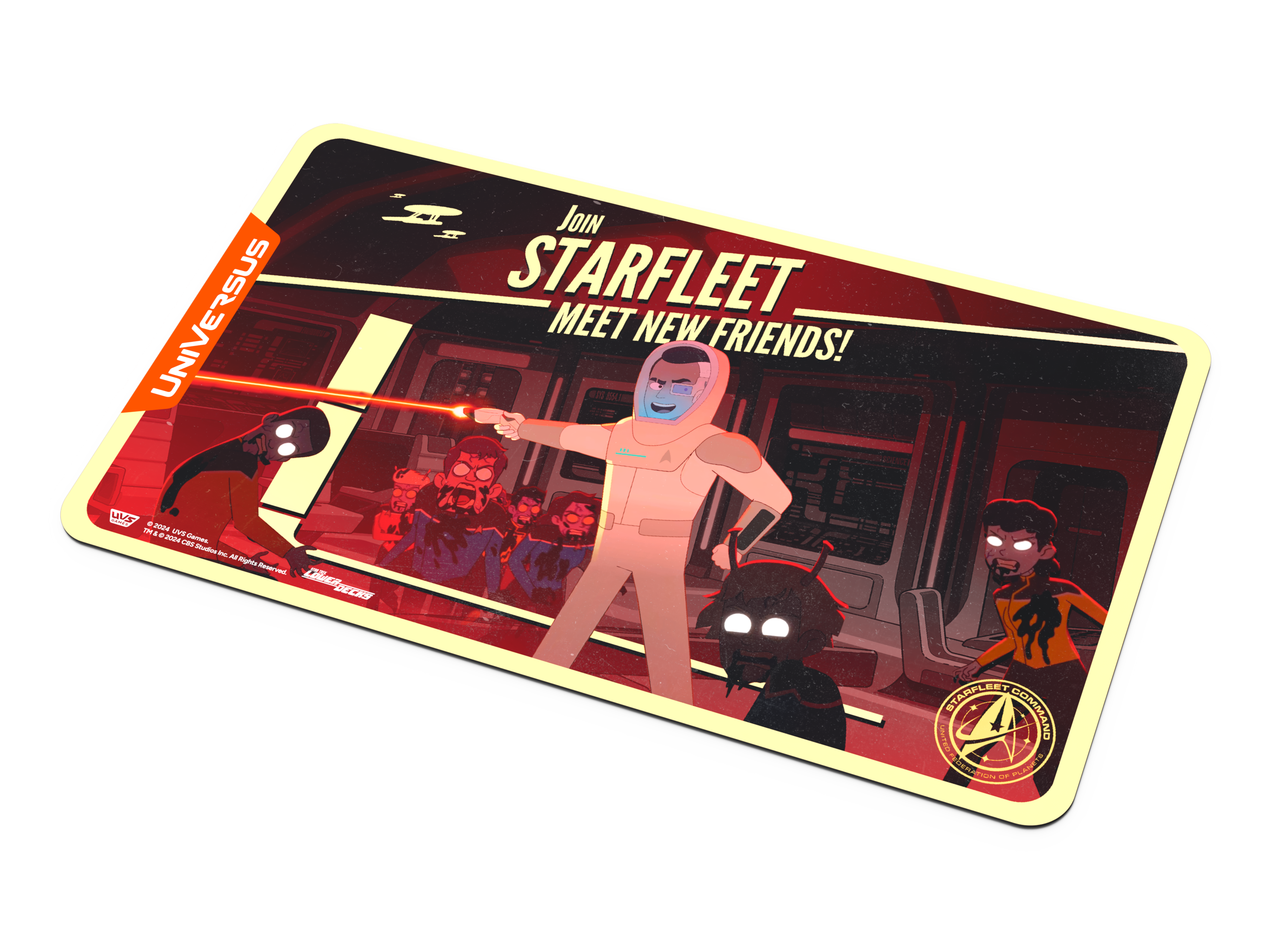 Universus CCG: Star Trek Lower Decks Challenger Series- Rutherford Playmat | 810155271961