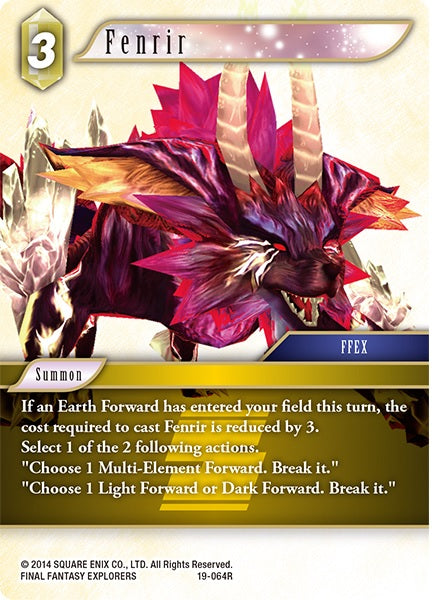 Final Fantasy TCG: Organized Play Kit- PR-15419 Fenrir | 662248850214