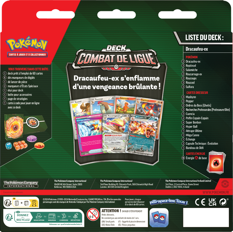 POKEMON FRENCH LEAGUE BATTLE DECK CHARIZARD EX | 820650558931