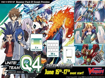 cardfight vanguard unite team q4 booster box Cardfight Vanguard V: Unite! Team Q4 Sneak Preview Kit(8885009404286)