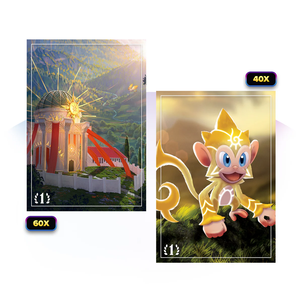 Elestrals: Daybreak- Card Sleeves- Temple of the Sun (60+40 ct) | 810148650292