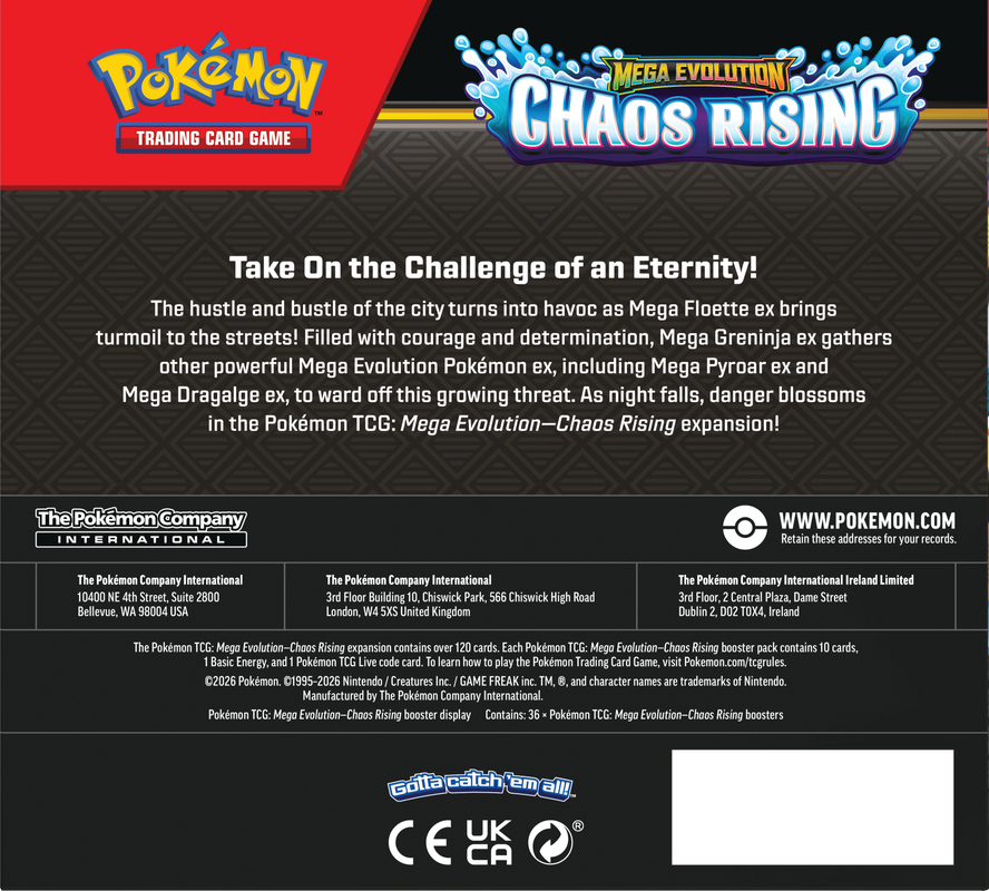 POKEMON ME04 CHAOS RISING BOOSTER | 196214154186