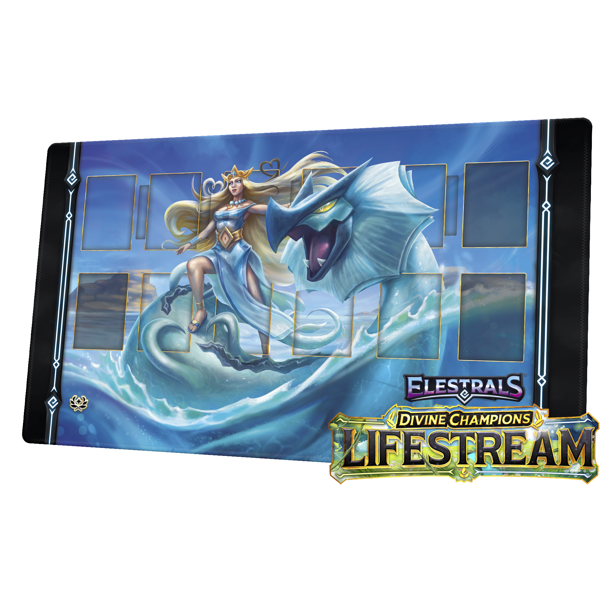 ELESTRALS LIFESTREAM PLAYMAT LOCHAGON CHAMPION OF APHRODITE