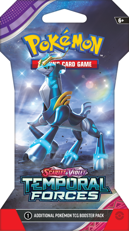 SLEEVED POKEMON SV5 TEMPORAL FORCES Booster PACK | 820650856426