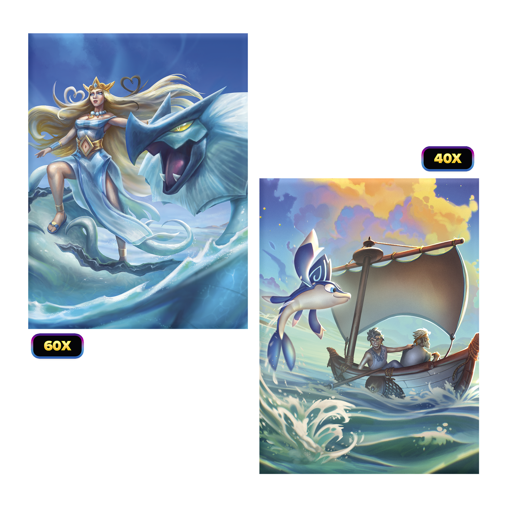 ELESTRALS LIFESTREAM CARD SLEEVES LOCHAGON CHAMPION OF APHRODITE