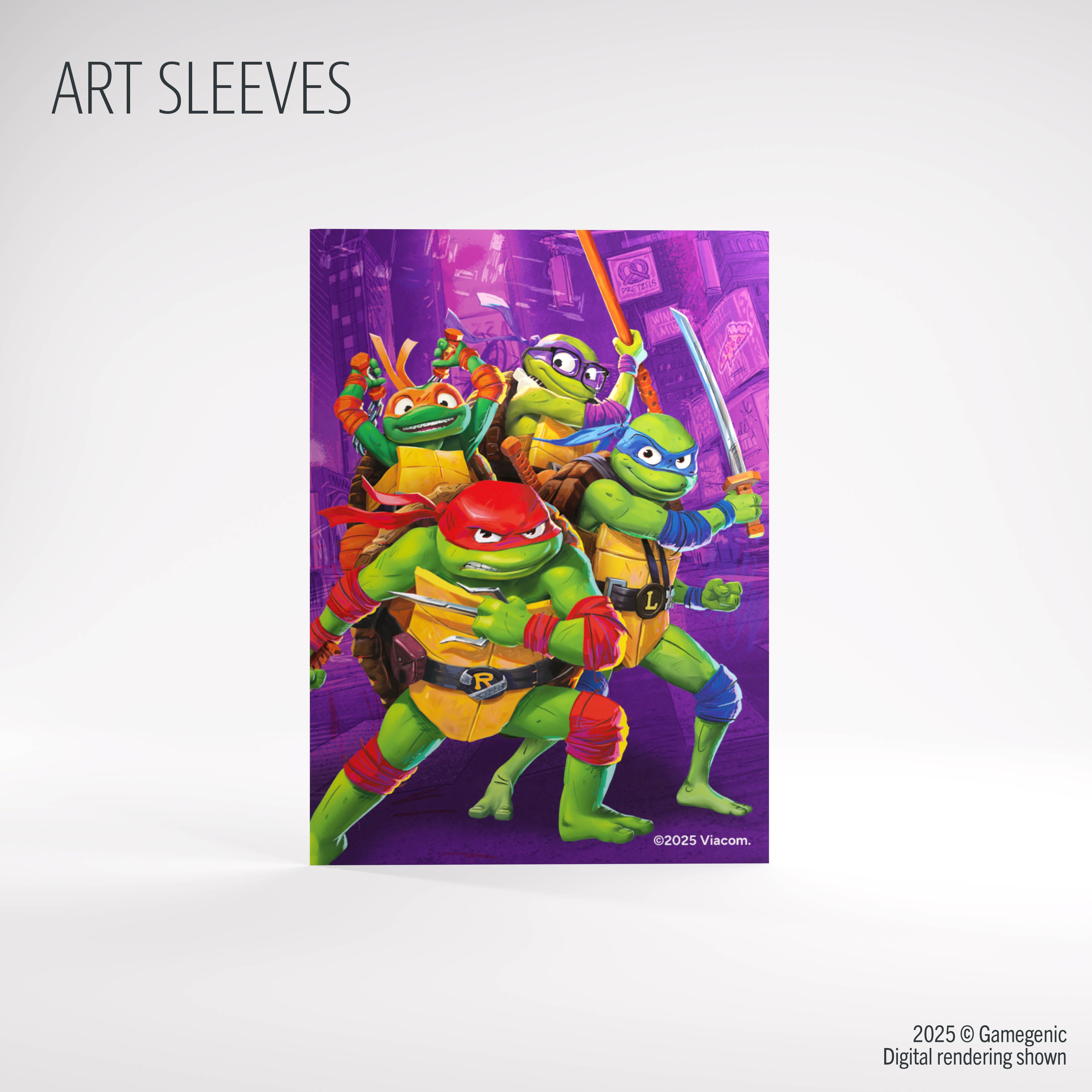 TEENAGE MUTANT NINJA TURTLES GAMEGENIC PREMIUM ART SLEEVES 10CT DISPLAY | 810155272906