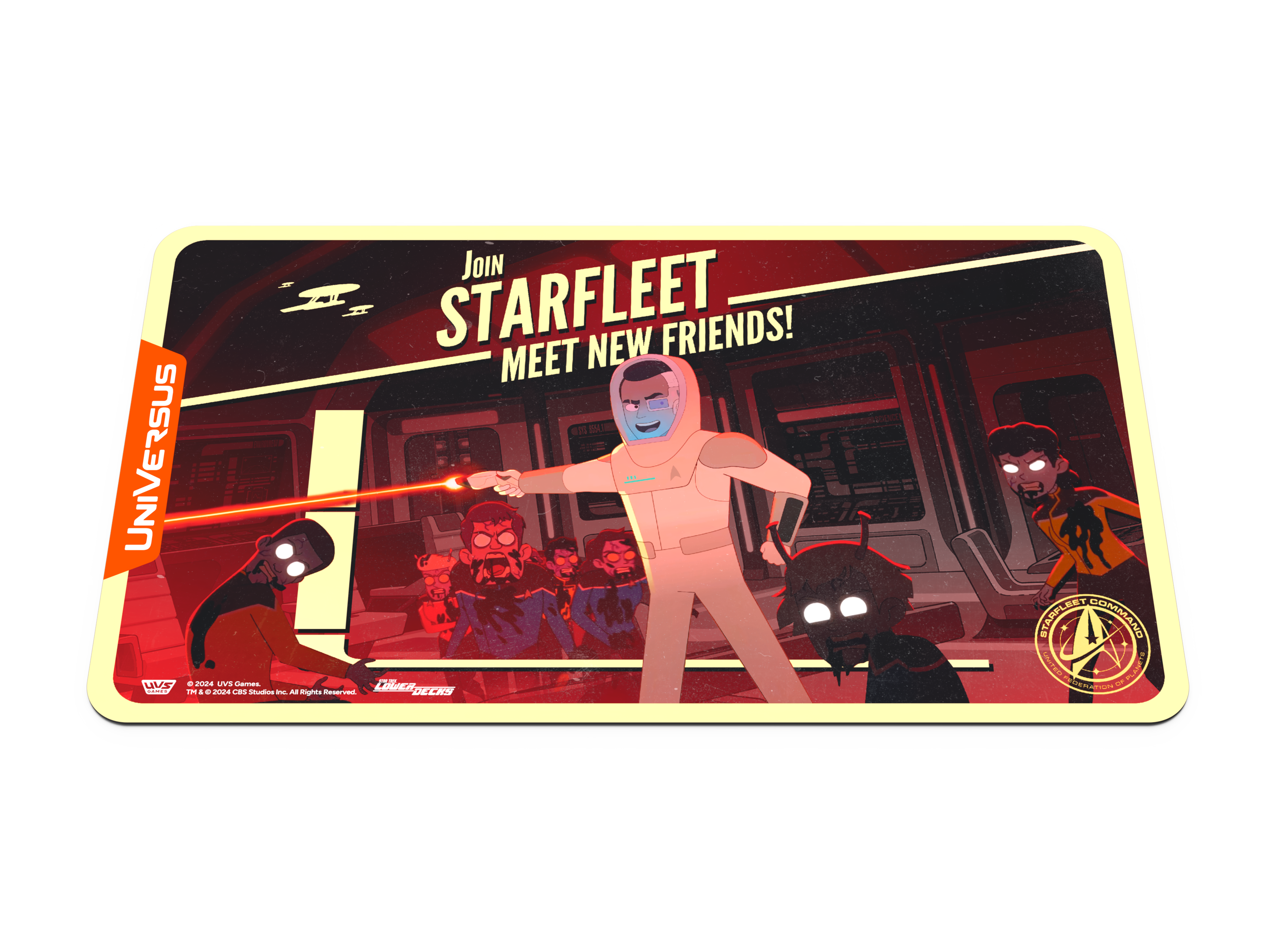 Universus CCG: Star Trek Lower Decks Challenger Series- Rutherford Playmat | 810155271961
