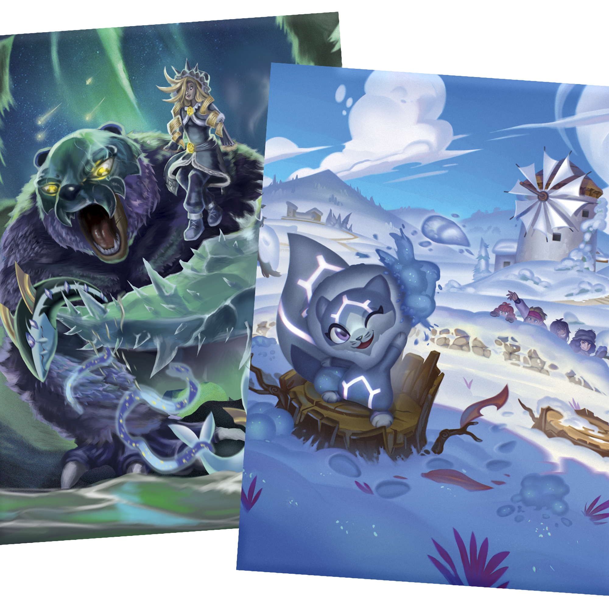 ELESTRALS LIFESTREAM CARD SLEEVES GLACIURSA CHAMPION OF KHIONE
