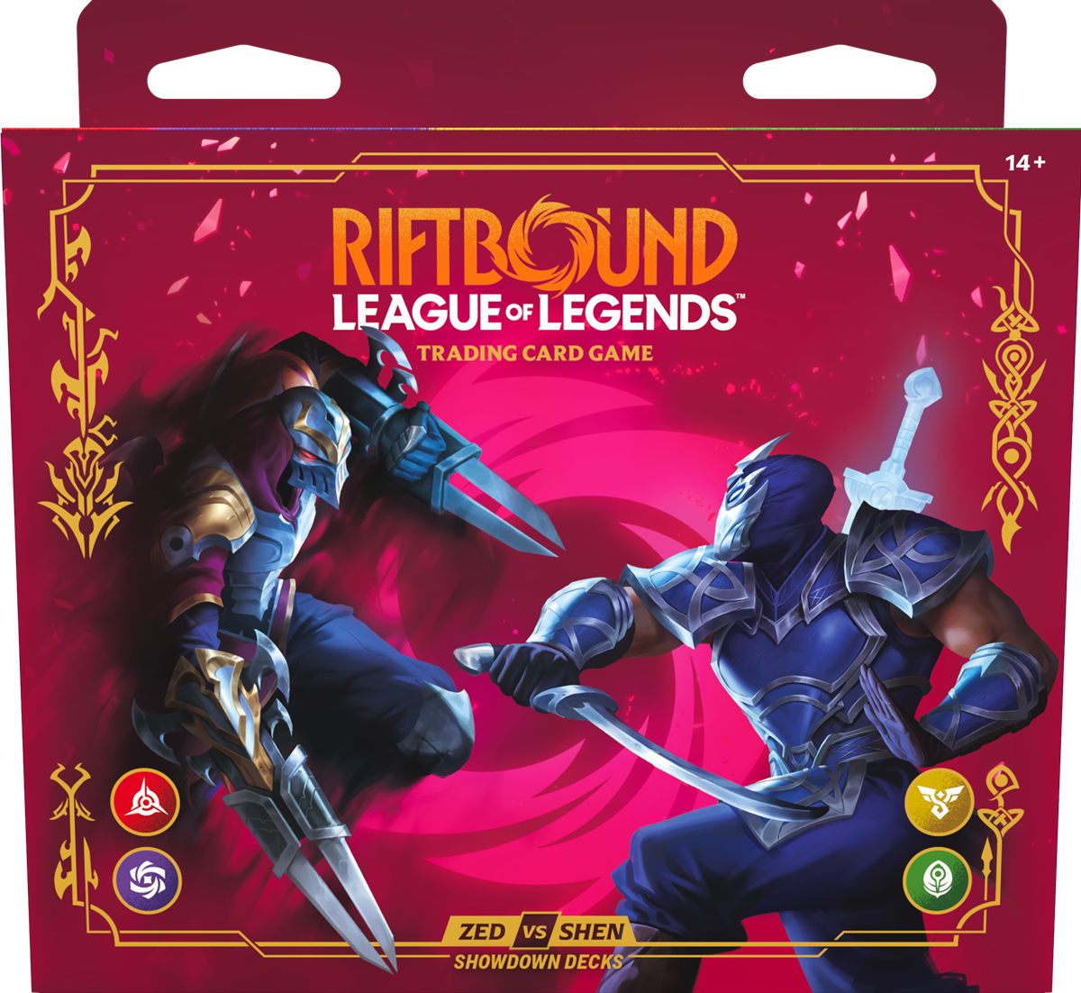 RIFTBOUND LEAGUE OF LEGENDS TCG VENDETTA ZED VS SHEN 4CT DISPLAY | 810155275846