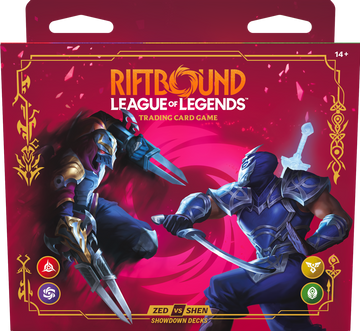 RIFTBOUND LEAGUE OF LEGENDS TCG VENDETTA ZED VS SHEN 4CT DISPLAY | 810155275846