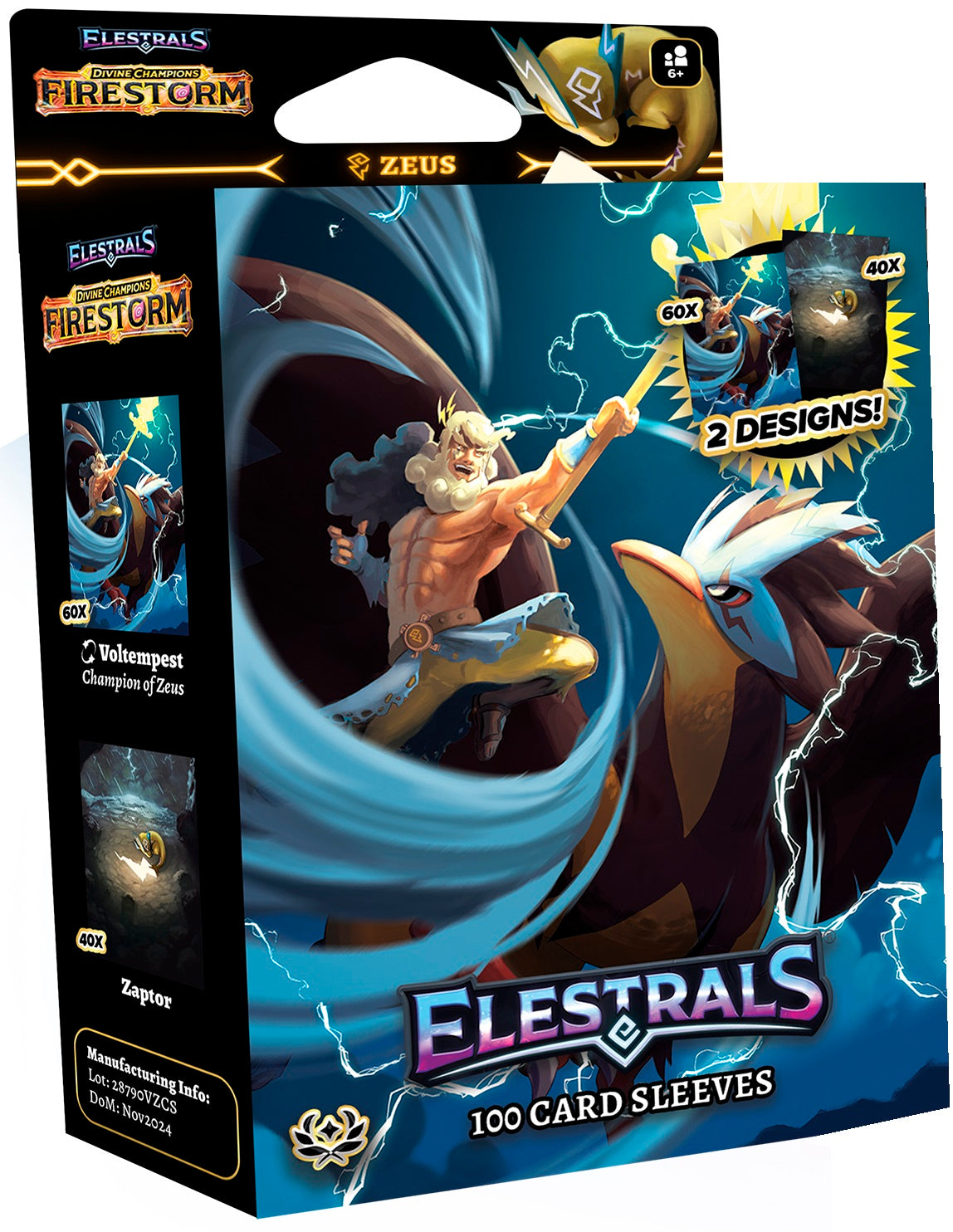 ELESTRALS CARD SLEEVES FIRESTORM VOLTEMPEST CHAMPION OF ZEUS | 810148651398