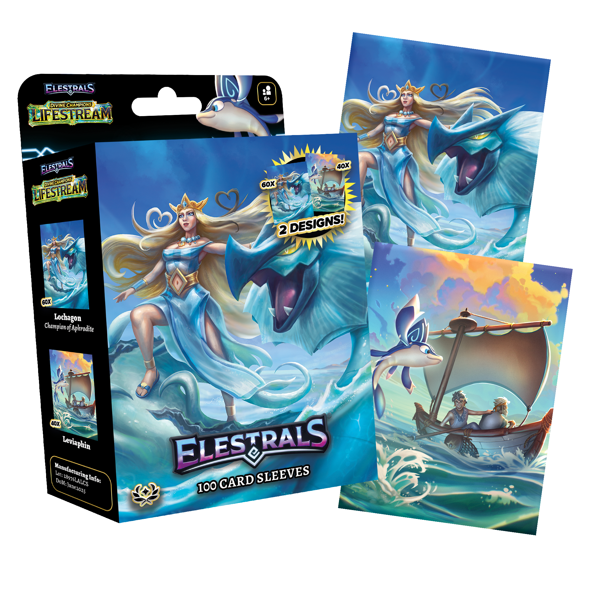 ELESTRALS LIFESTREAM CARD SLEEVES LOCHAGON CHAMPION OF APHRODITE