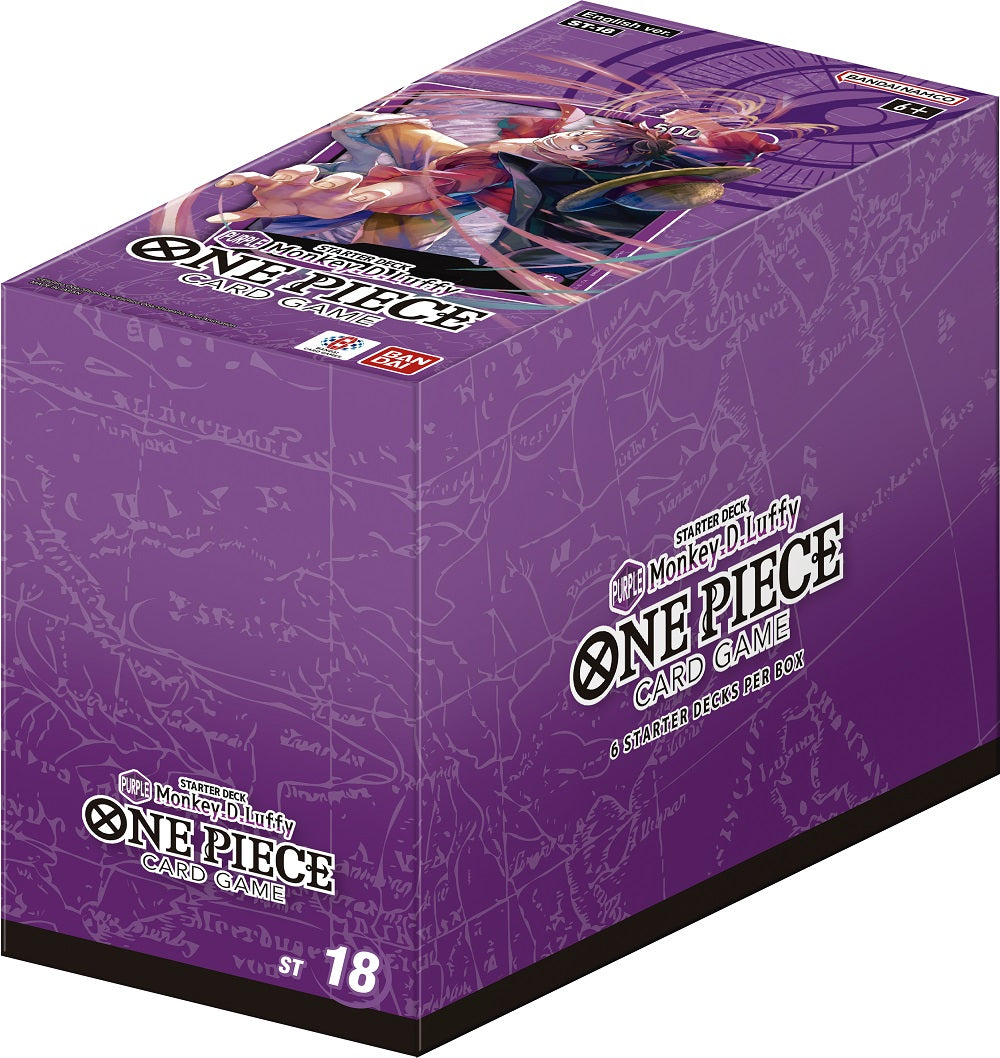 ONE PIECE CG ST18 STARTER DISPLAY (PURPLE) - MONKEY D. LUFFY | 810059787193