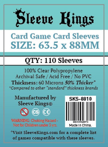 SK CARD GAME SLEEVES 63.5MM X 88MM 110CT | 080149926973