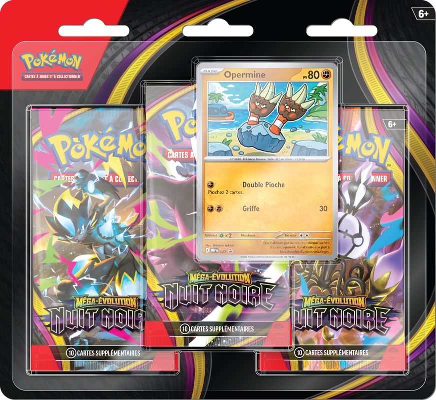 POKEMON FRENCH ME05 PITCH BLACK 3PK BLISTER | 196214142411
