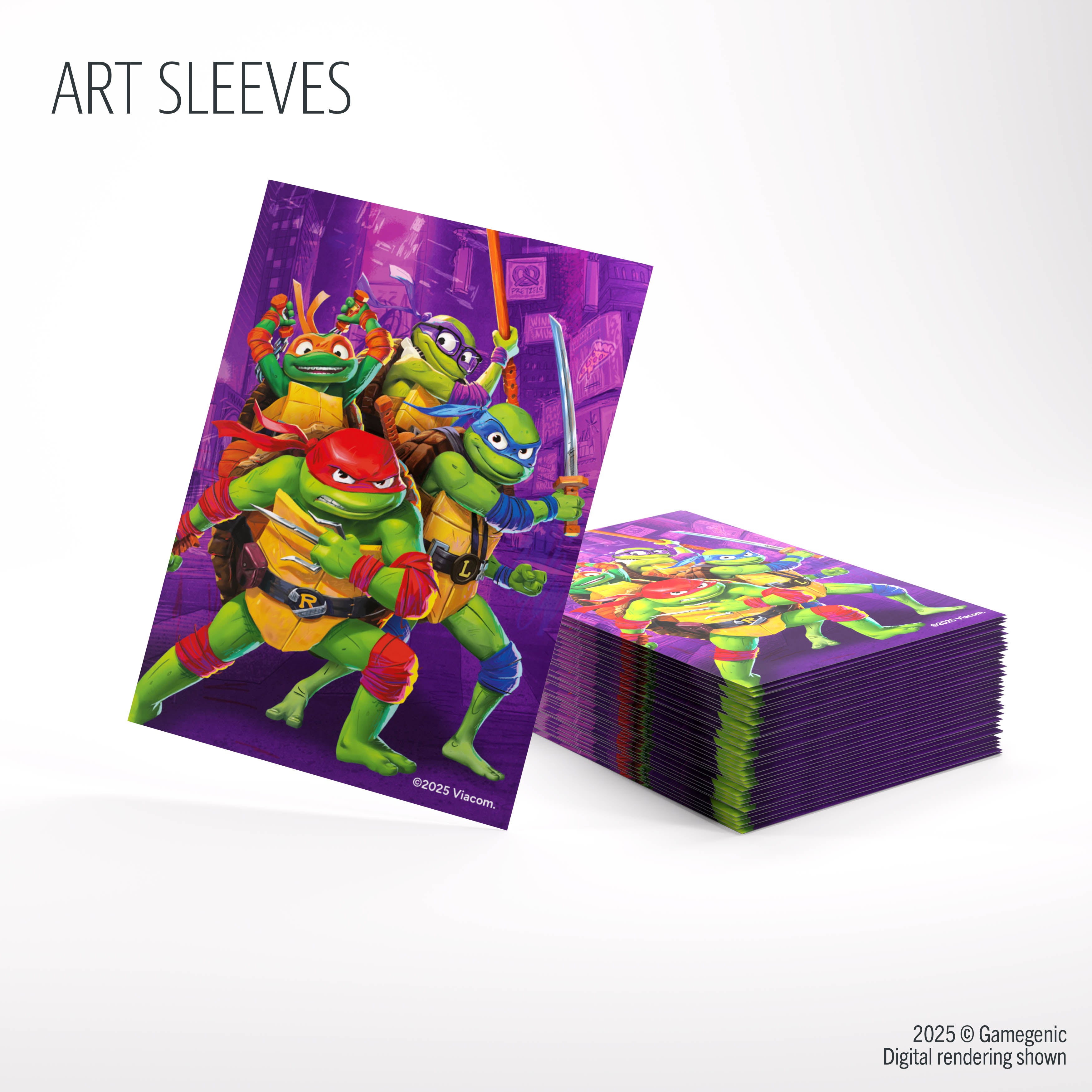 TEENAGE MUTANT NINJA TURTLES GAMEGENIC PREMIUM ART SLEEVES 10CT DISPLAY | 810155272906