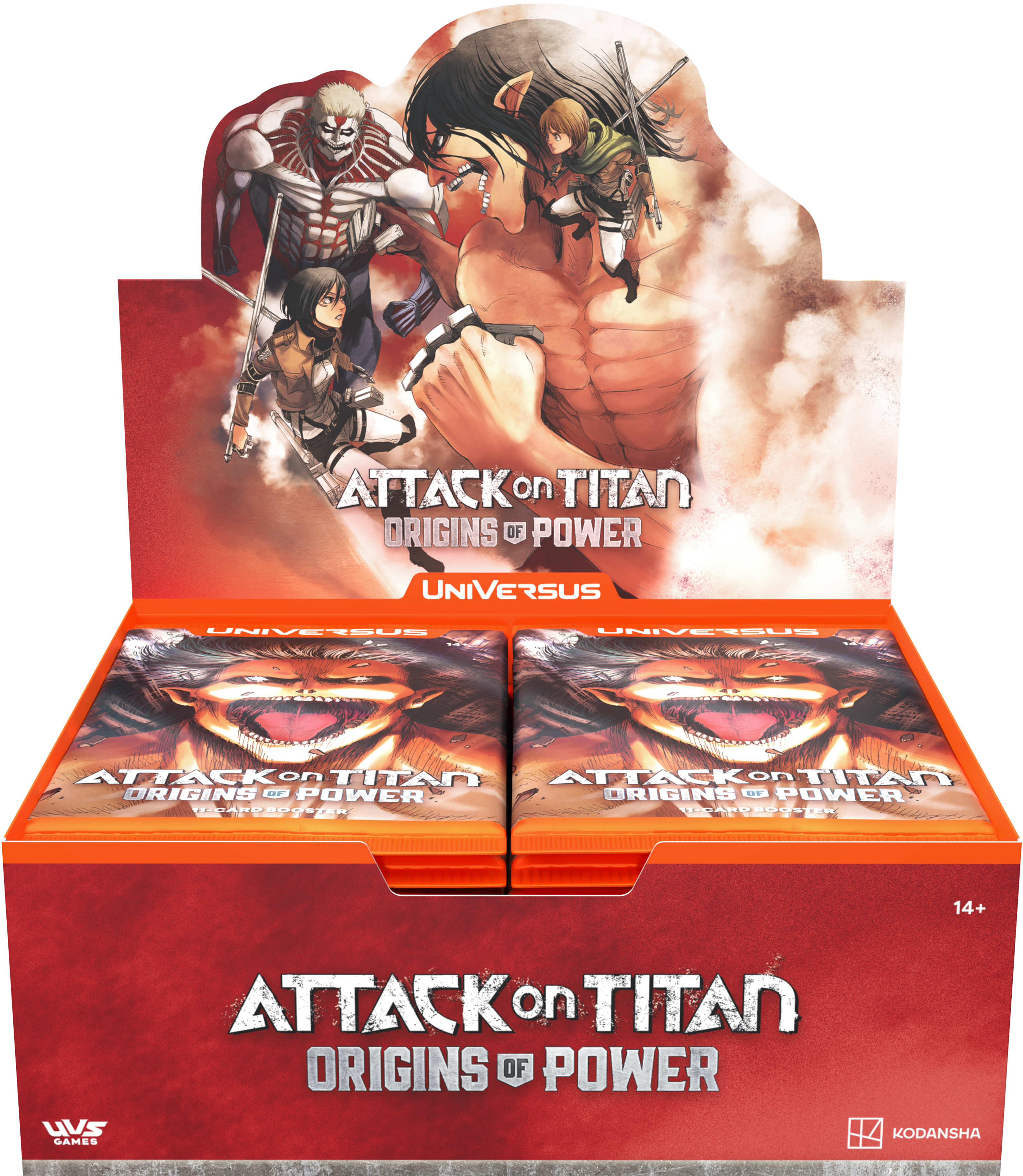 UniVersus CCG: Attack on Titan Origins of Power- Booster Display | 810155271121