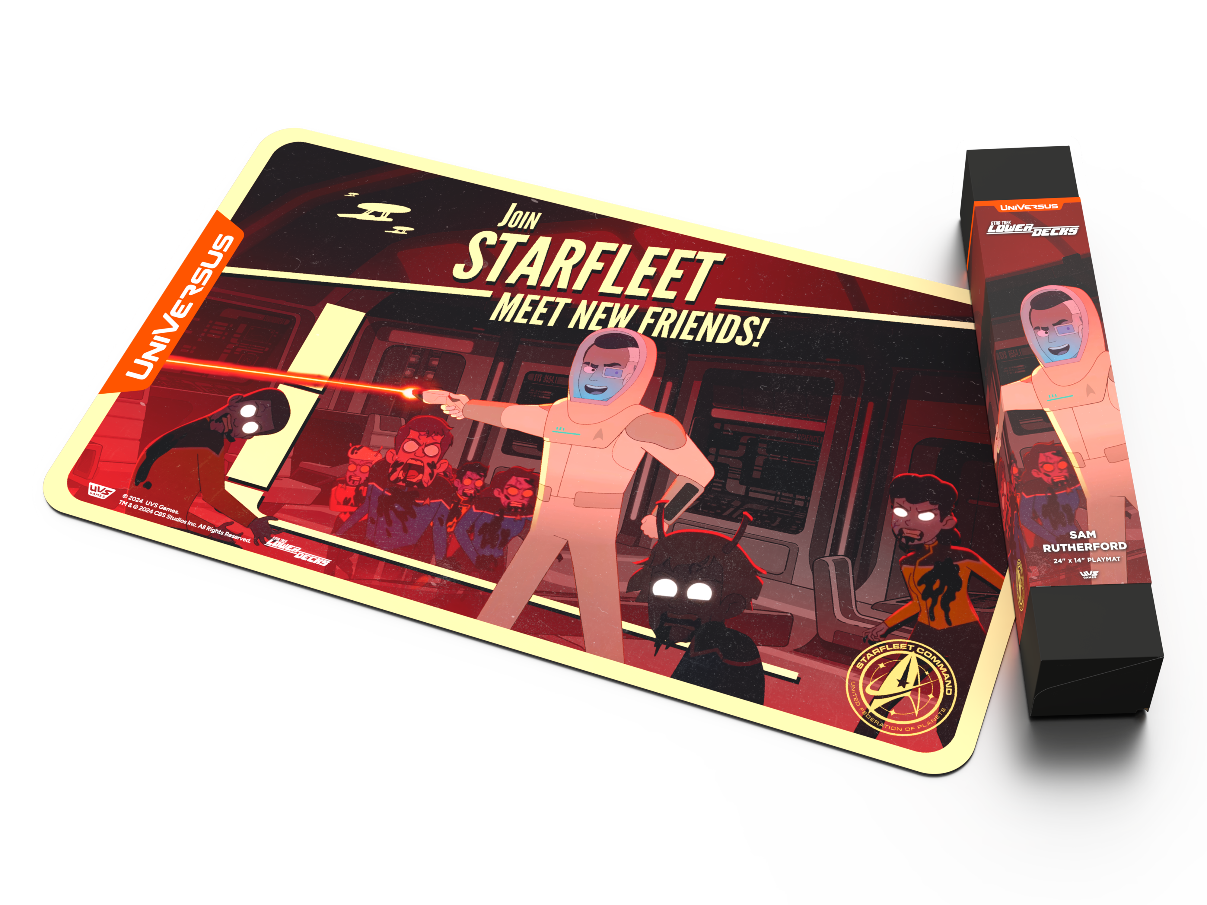 Universus CCG: Star Trek Lower Decks Challenger Series- Rutherford Playmat | 810155271961