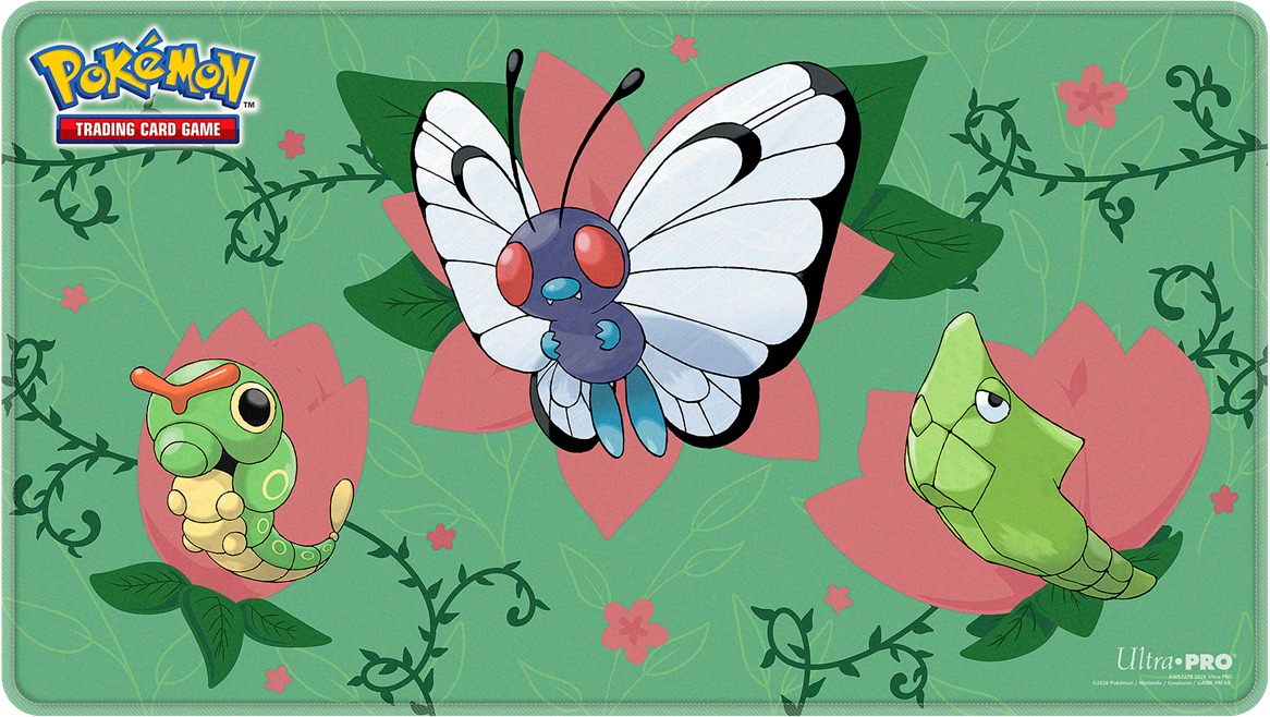 UP PLAYMAT POKEMON CATERPIE EVOLUTIONS STITCHED | 074427167202