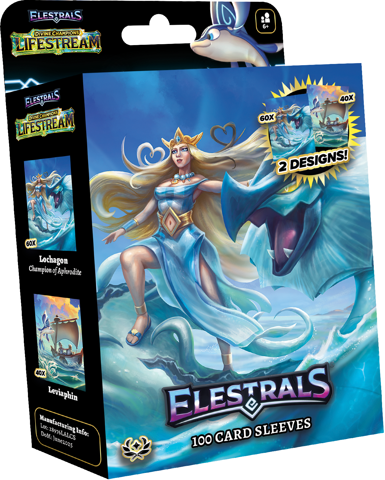 ELESTRALS LIFESTREAM CARD SLEEVES LOCHAGON CHAMPION OF APHRODITE