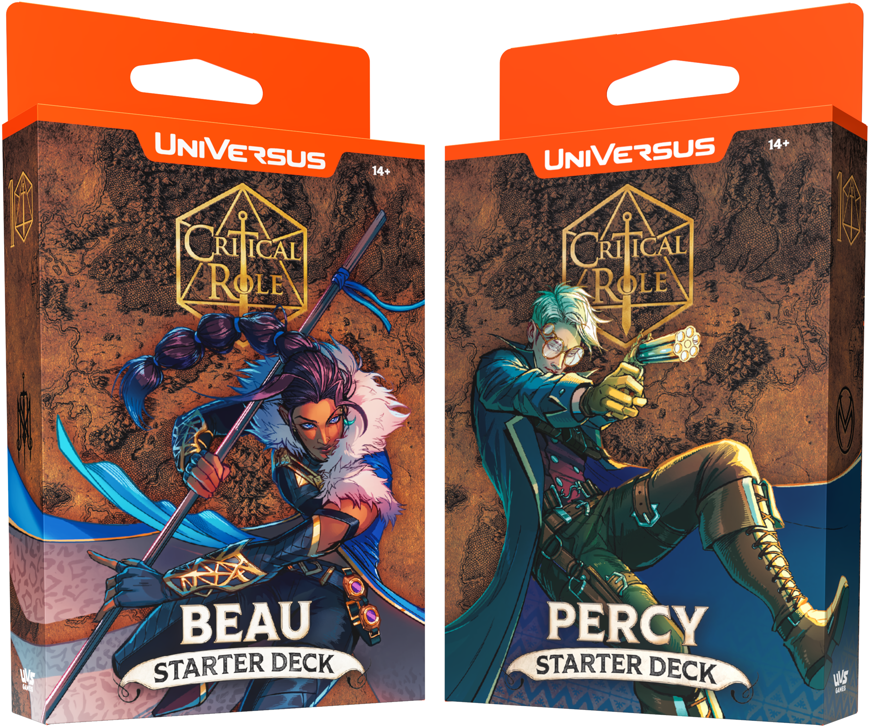 UniVersus CCG: Critical Role Heroes of Exandria- Starter Deck Display- Beau & Percy (8 Decks) | 810155271862