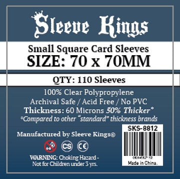 SK SMALL SQUARE SLEEVES 70MM X 70MM 110CT | 080149927192