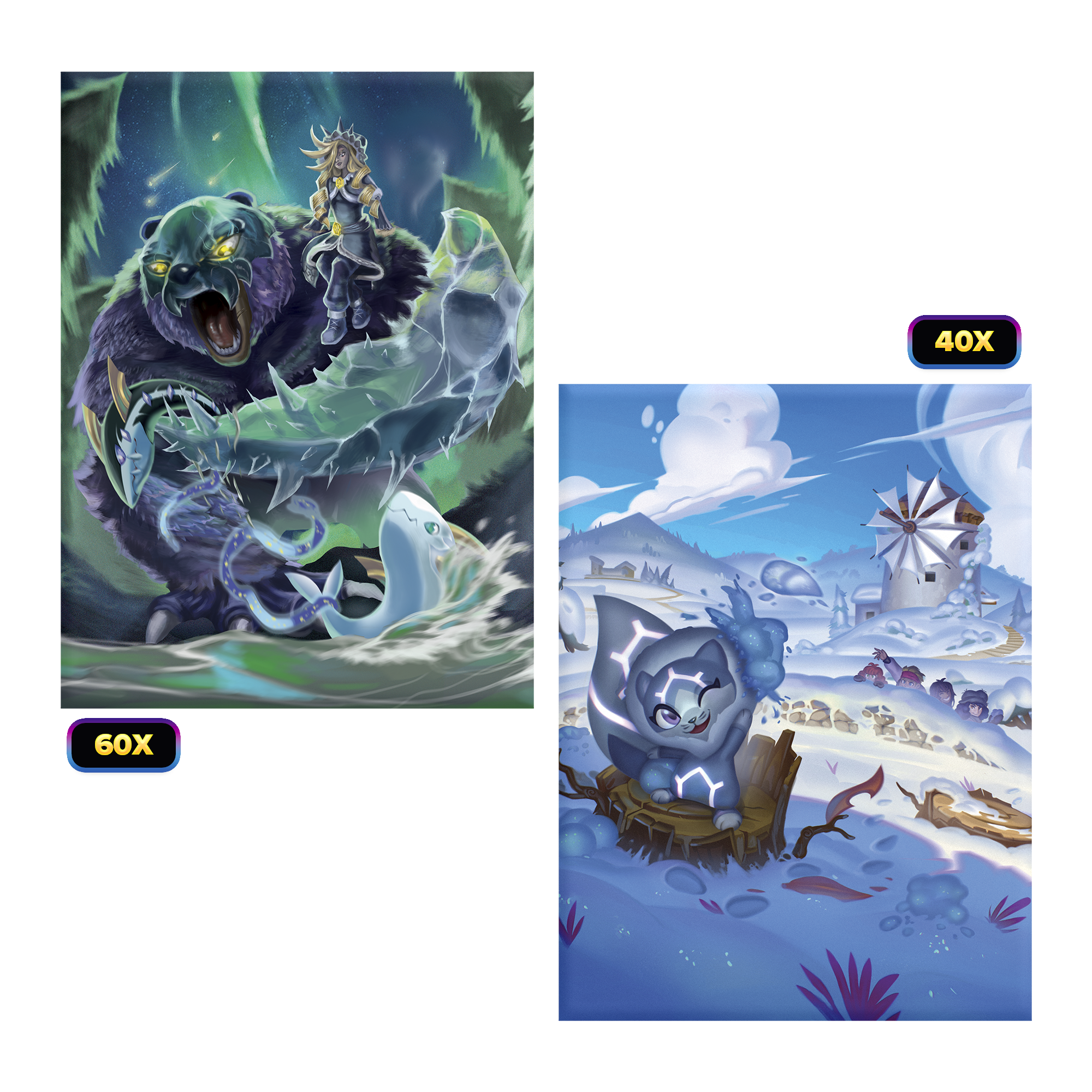 ELESTRALS LIFESTREAM CARD SLEEVES GLACIURSA CHAMPION OF KHIONE