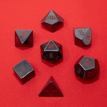 UP DICE GEMSTONE 7-SET RPG HEMATITE | 074427859978