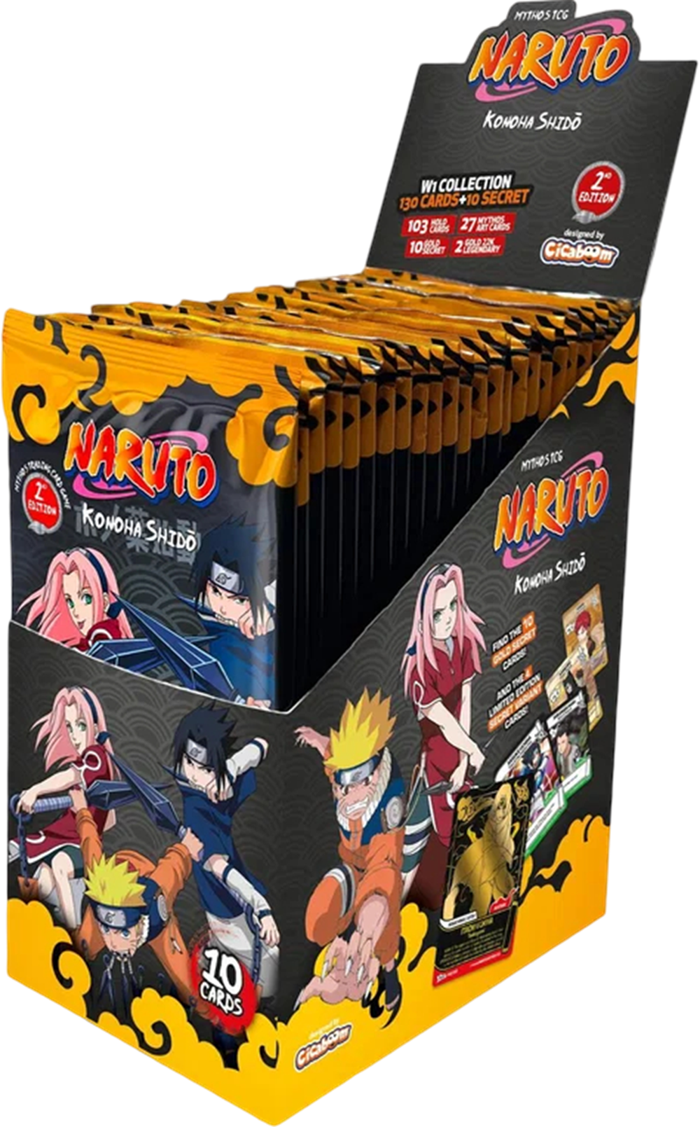 NARUTO MYTHOS TCG SET 1 KONOHA SHIDO 2ND EDITION BOOSTER