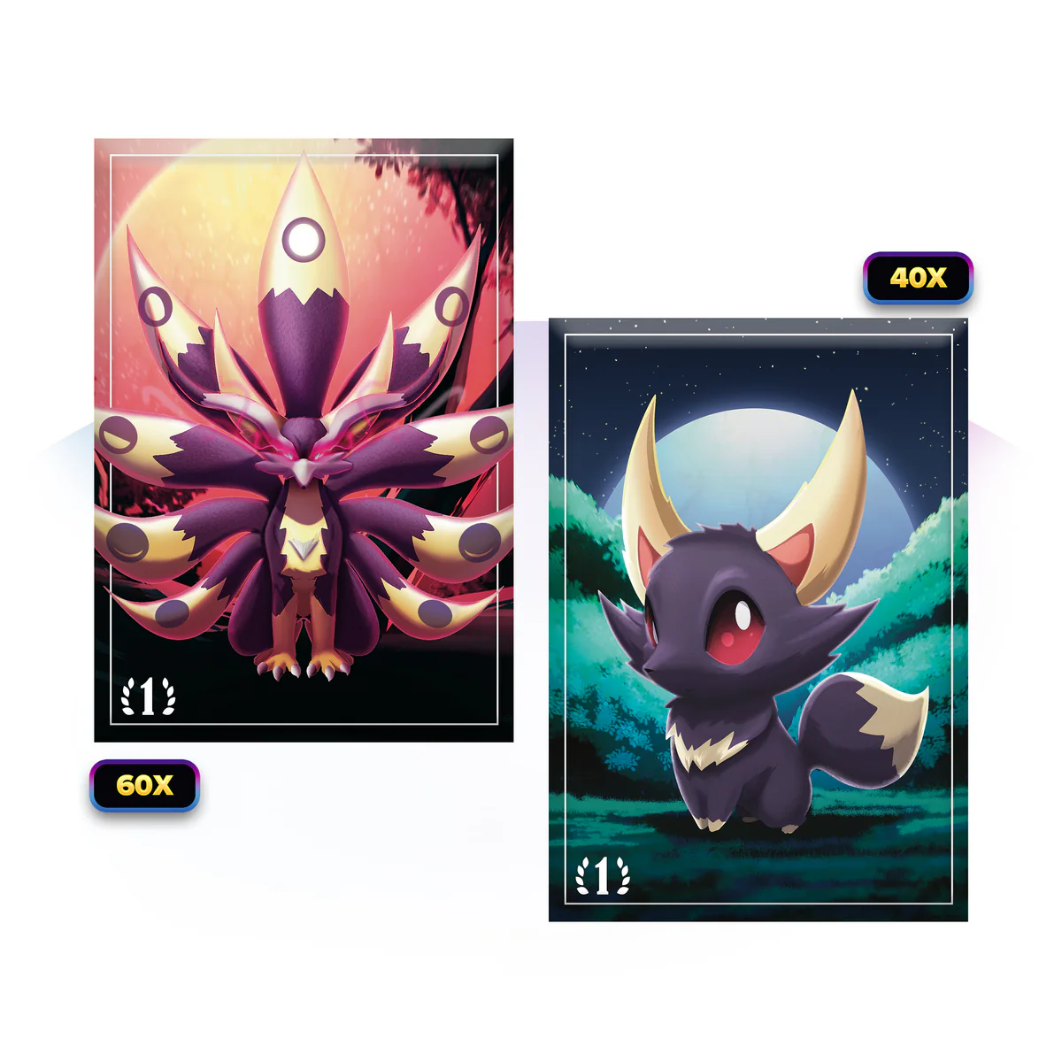 Elestrals: Moonrise- Card Sleeves- Volclipse (60+40 ct) | 810148650865