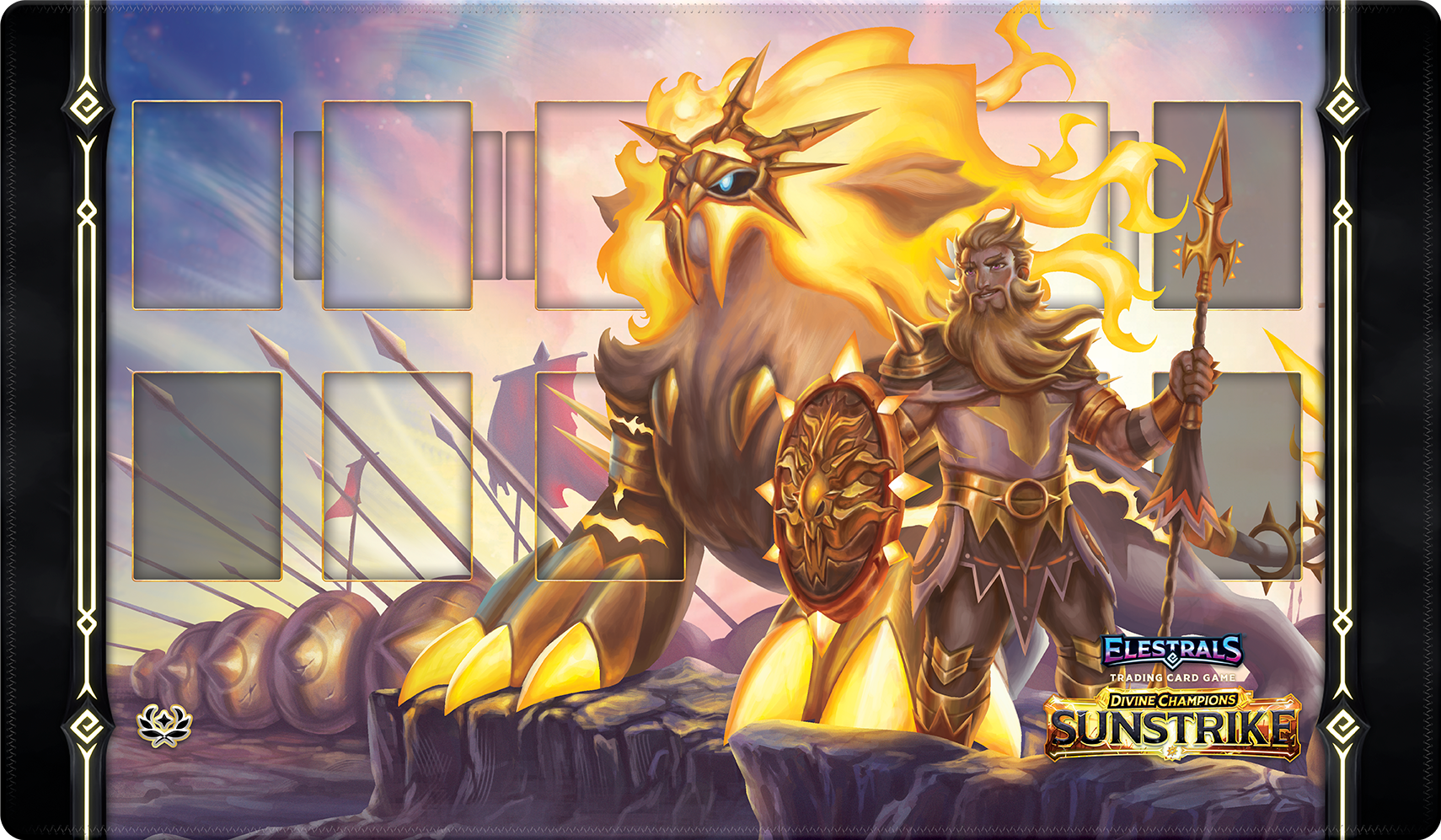 ELESTRALS SUNSTRIKE PLAYMAT CELESTLEO CHAMPION OF ARES | 810148653460