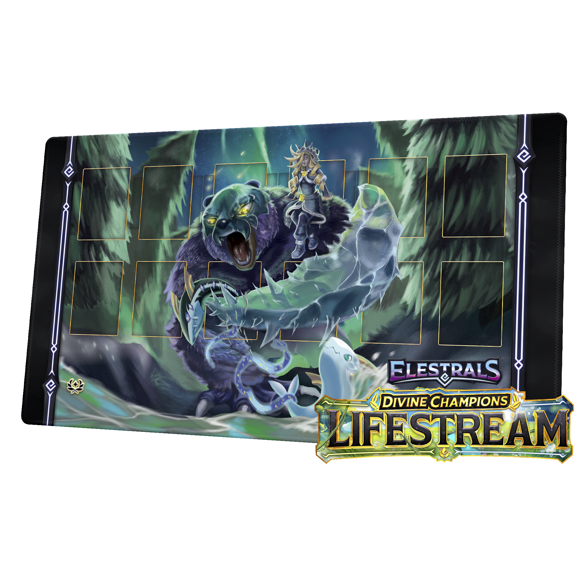ELESTRALS LIFESTREAM PLAYMAT GLACIURSA CHAMPION OF KHIONE