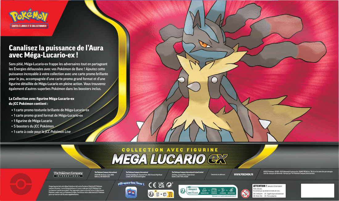 POKEMON FRENCH MEGA LUCARIO EX FIGURE COLLECTION | 196214116993