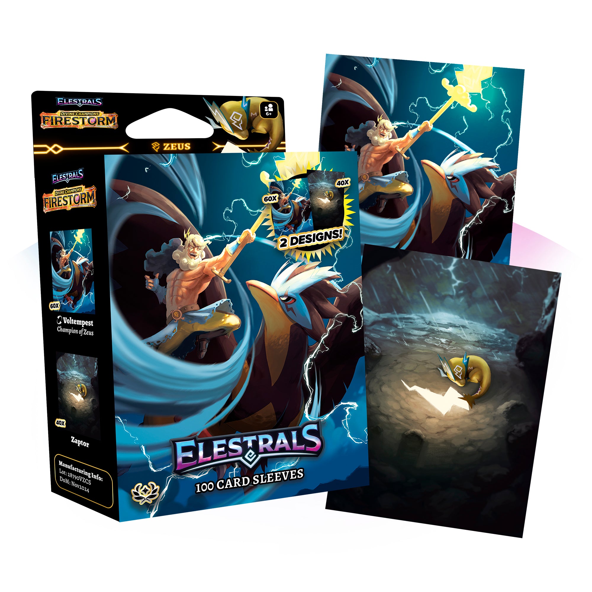 ELESTRALS CARD SLEEVES FIRESTORM VOLTEMPEST CHAMPION OF ZEUS | 810148651398