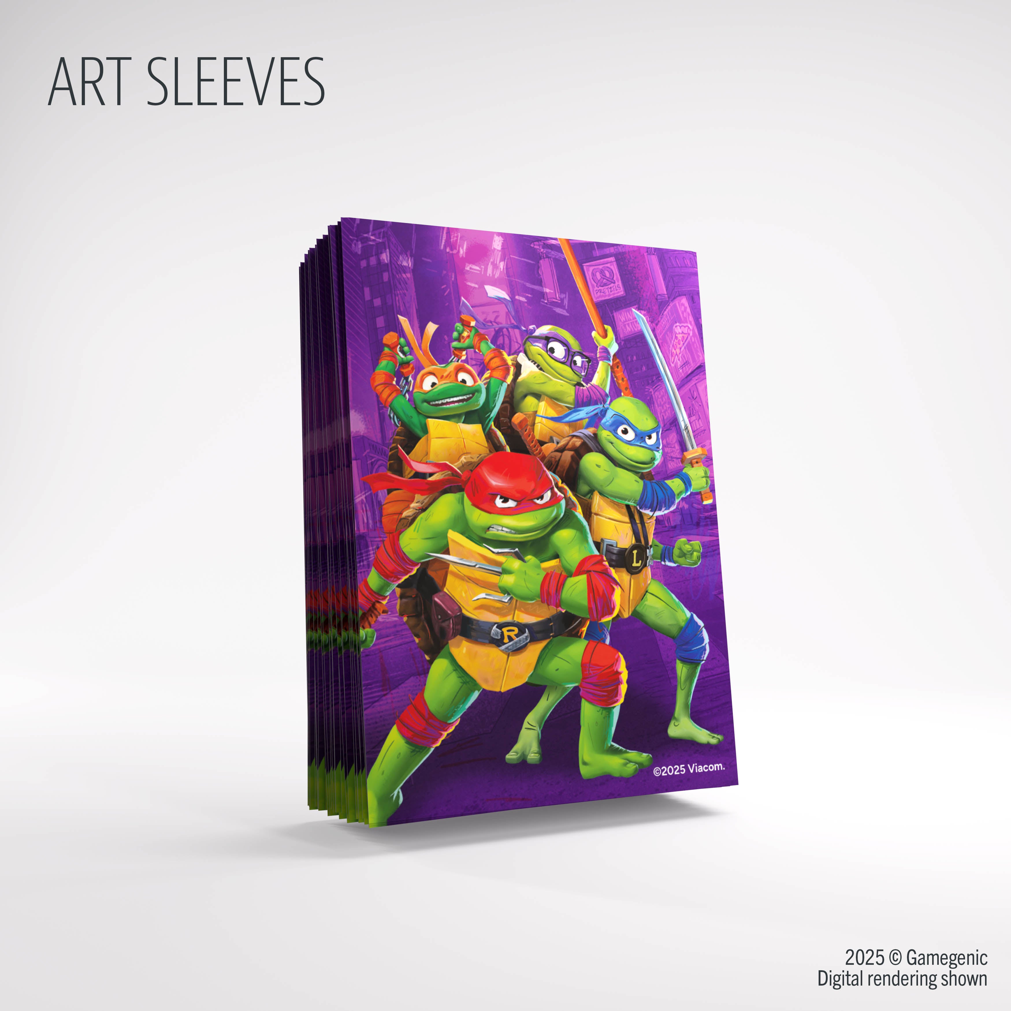 TEENAGE MUTANT NINJA TURTLES GAMEGENIC PREMIUM ART SLEEVES 10CT DISPLAY | 810155272906