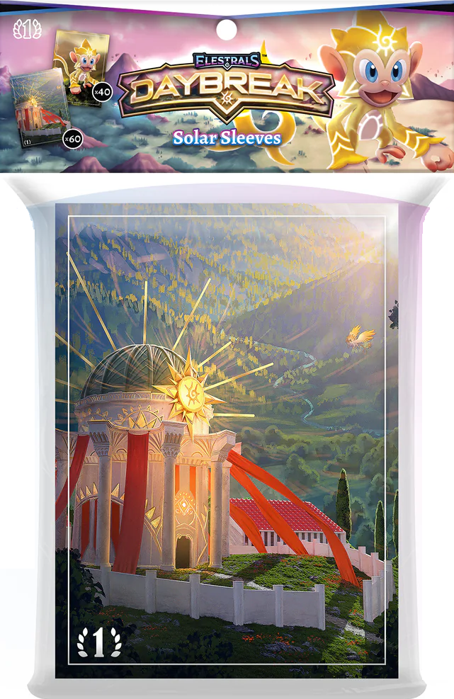 Elestrals: Daybreak- Card Sleeves- Temple of the Sun (60+40 ct) | 810148650292